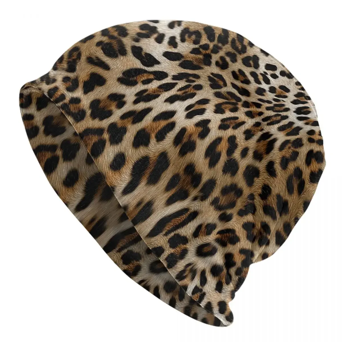 Leopard Pattern Bonnet Hats Autumn Winter Outdoor Skullies Beanies Hats Animal Texture for Men Women Knitted Hat Spring Caps