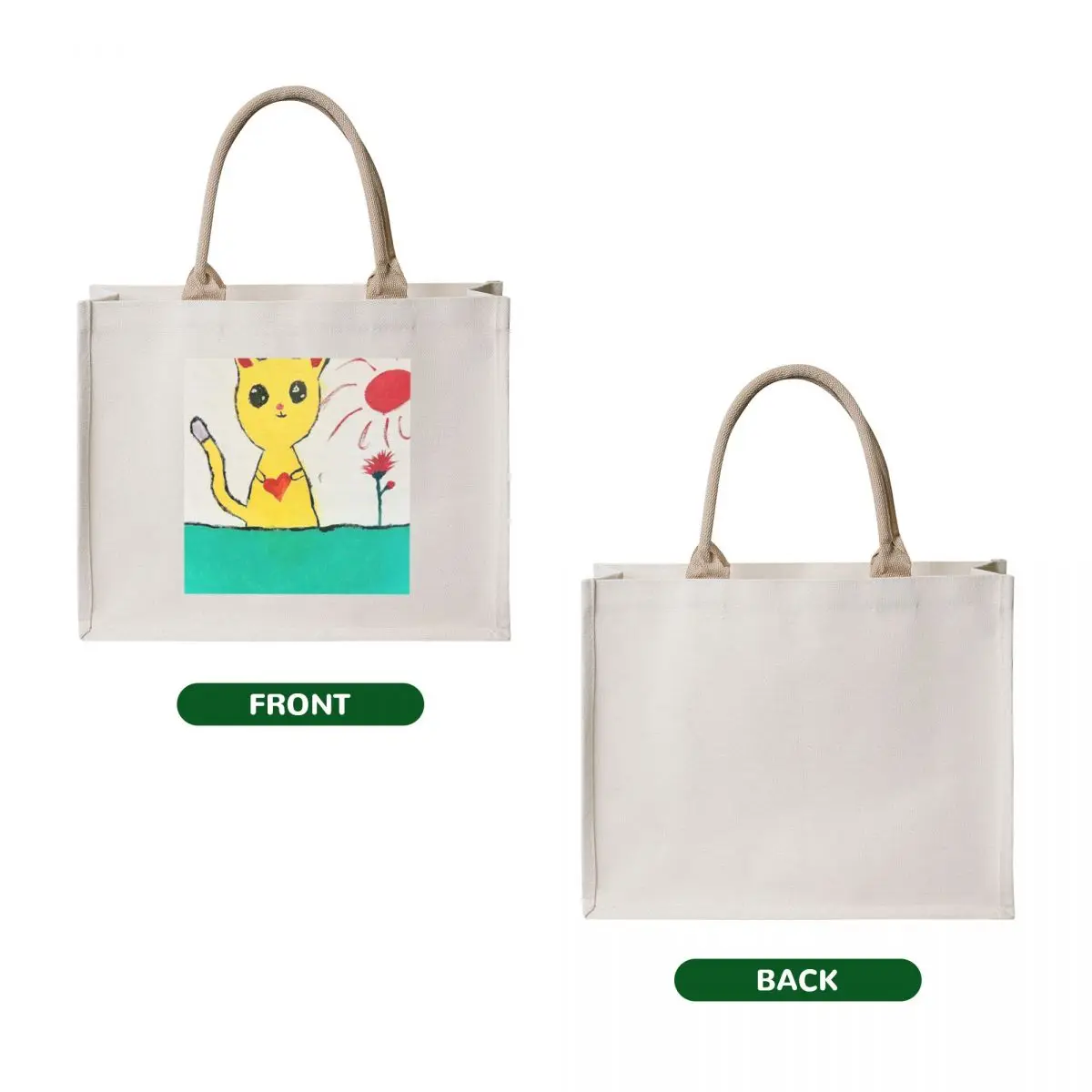 Love Cat Tote Bag eco bag folding tote bag men's luxury women