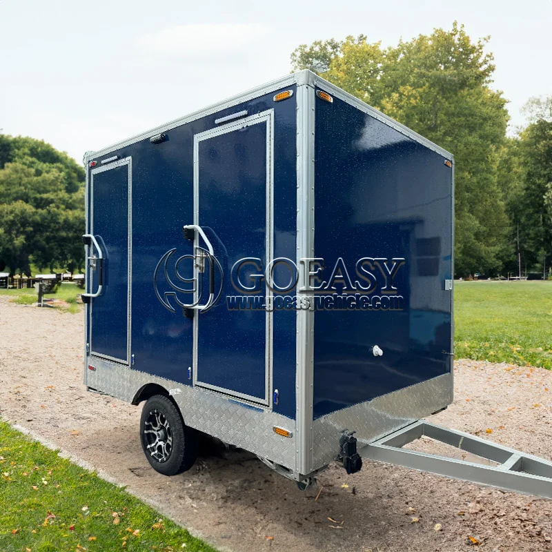 

Factory-Made Customizable Luxury Portable Toilet Trailer – Sophisticated Outdoor Mobile Bathroom with Shower