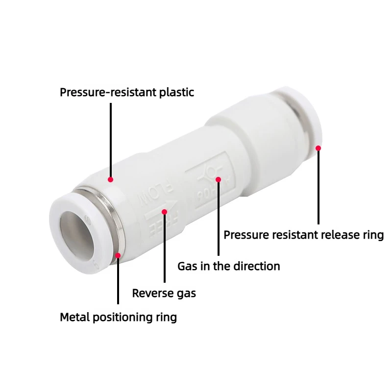Pneumatic One Way Air Check Valve Non Return Valve AKH Series 6mm 8mm 10mm 12mm AKH04 AKH06 AKH08 AKH10 AKH12