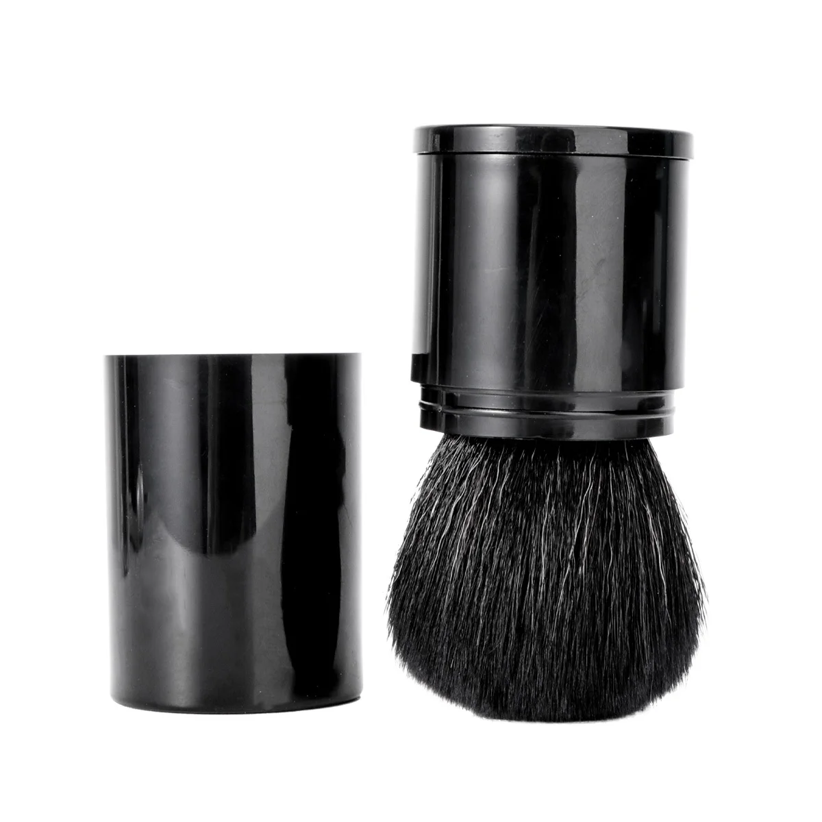 Zwarte flexibele losse poeder make-upborstel voor gezicht Foundation Concealer Blush Highlighter Supplies losse poeder