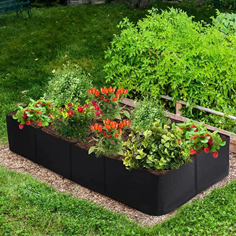 Borsa per piante da giardino grande borsa per piante Multi-griglia in feltro vaso per piante vaso per piante vaso per piante borsa per la nutrizione
