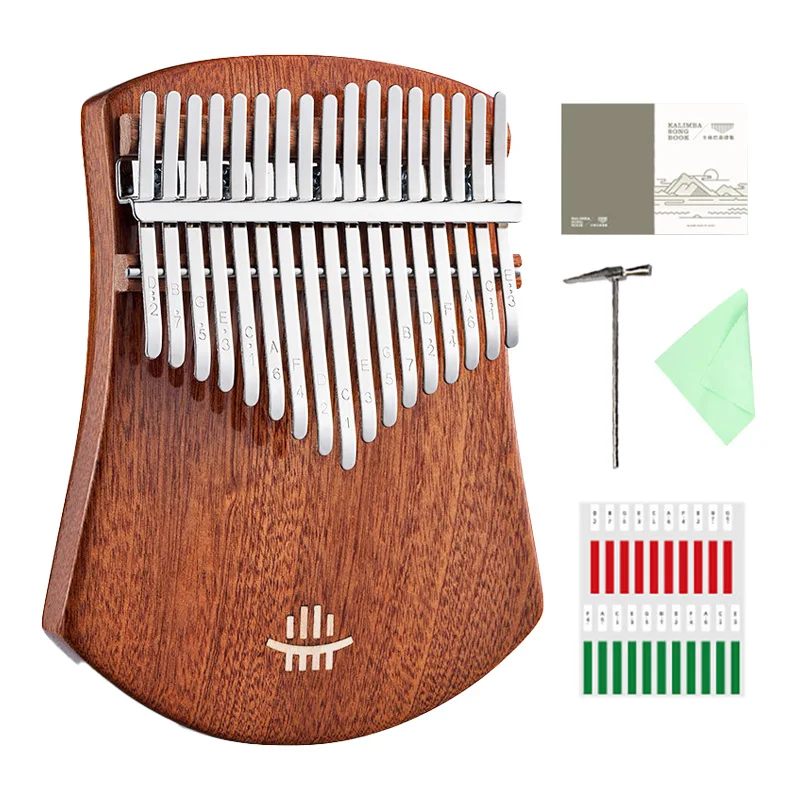 Hluru Kalimba 17 Keys ,Professional Kalimba Flatboard ,Rosewood Sapele Walnut Mbira, Kalimbas Musical Instrument for Beginner