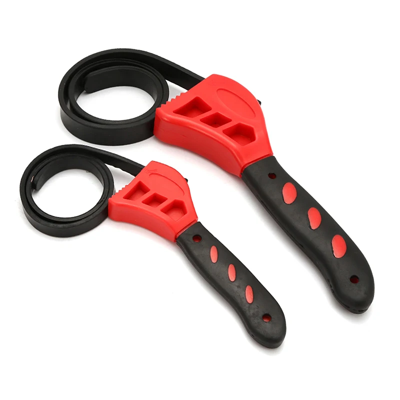 Multifunctional Belt Wrench Oil Filter Puller Strap Spanner Chain Wrench Strap Opener Durable Adjustable Disassembly Tools