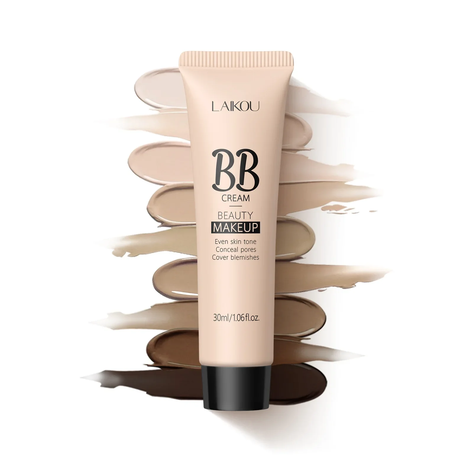 LAIKOU Base de 9 colores BB cream 30ml crema correctora Facial Natural cubrir ojeras poros textura ligera Base de maquillaje