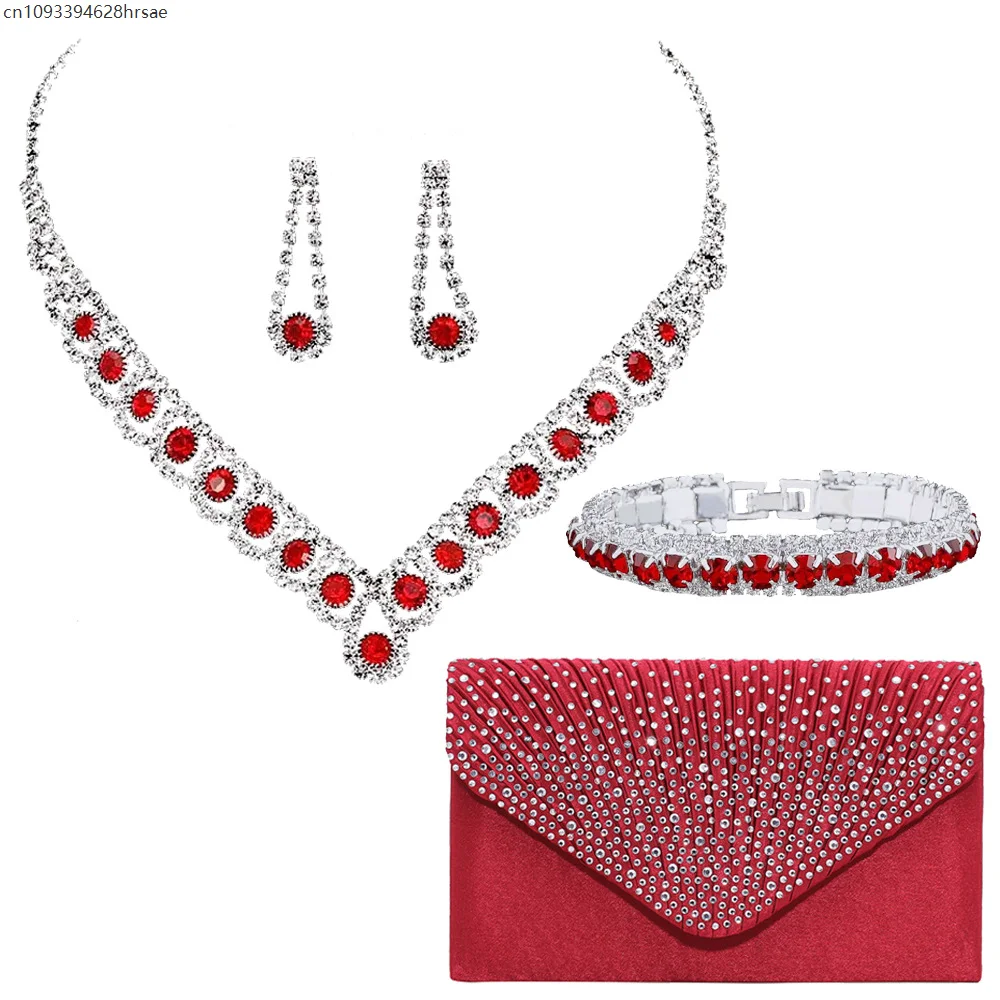 5-teiliges Strass-Silber-Schmuckset für Damen, hohle Zirkon-Halskette, Ohrringe für Halloween, Hochzeit, Brautparty, Abendzubehör