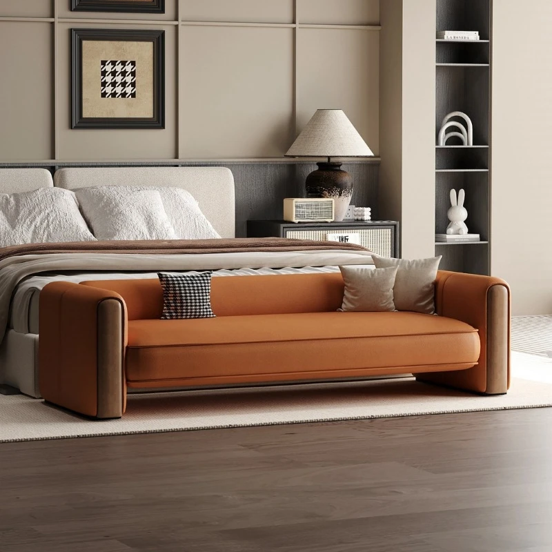 

Simple light luxury bedside stool bedside small sofa shoe changing stool chaise longue sofa