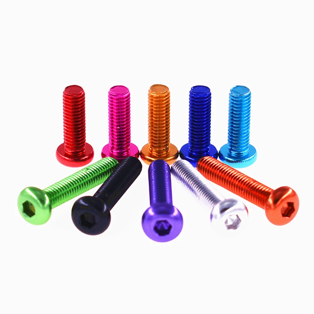 ISO7380 Aluminum Hex Socket Button Head Screws in 10 Colors Sizes M2.5-M3.5 Ideal for RC Models and Motor Components