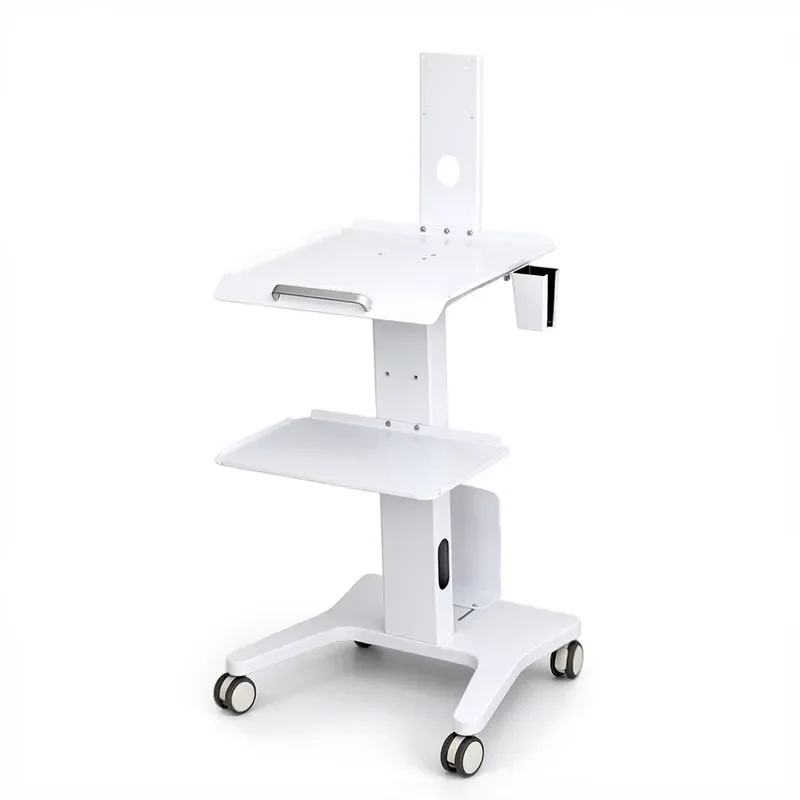 Dental medical cart, height adjustable mobile cart with display stand, silent wheels, suitable for dental clinics and