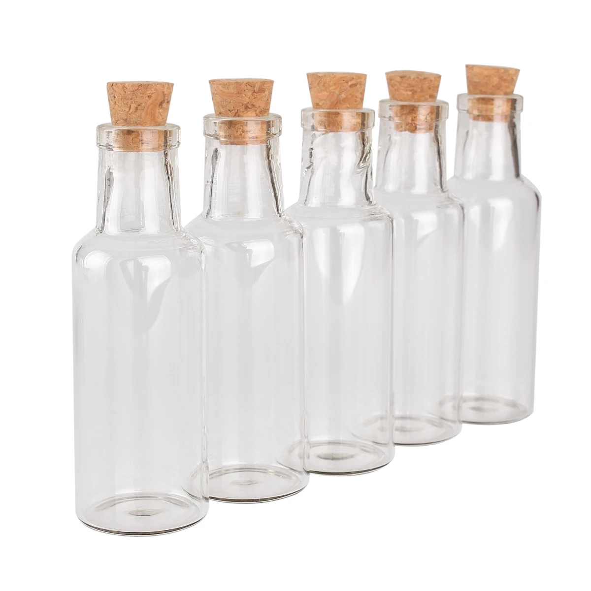 20pcs 25ml size 27*80*10mm Transparent Glass Wishing Bottles with Cork Stopper Empty Spice Jars Vials Christmas Wedding gift