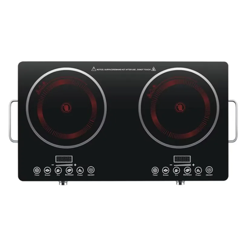 Online Trade Show Hot Sale Double Burners  Type Portable Electric Infrared Induction Cooker