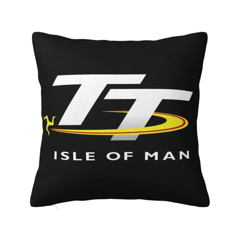 Motorcycle Sport Isle Of Man TT Races Cushion Cover 40x40cm Velvet Modern Pillow Cases for Sofa