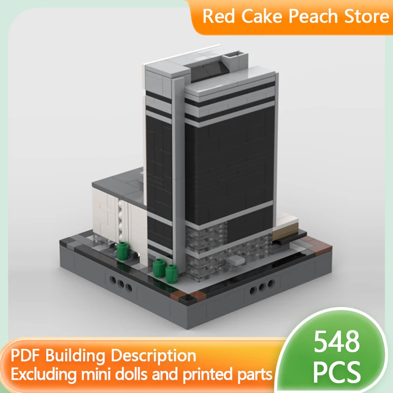 

Модель городской улицы MOC, строительные блоки, американский квадратный комплекс, модульная технология, детские праздничные подарки, конструктор, игрушки для сборки