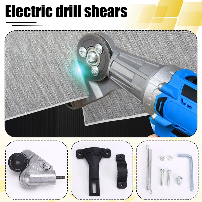Taladro eléctrico Universal, cortador de placa de corte, herramienta de corte de hoja, máquina de tijeras perforadoras de placa de corte de chapa de Metal