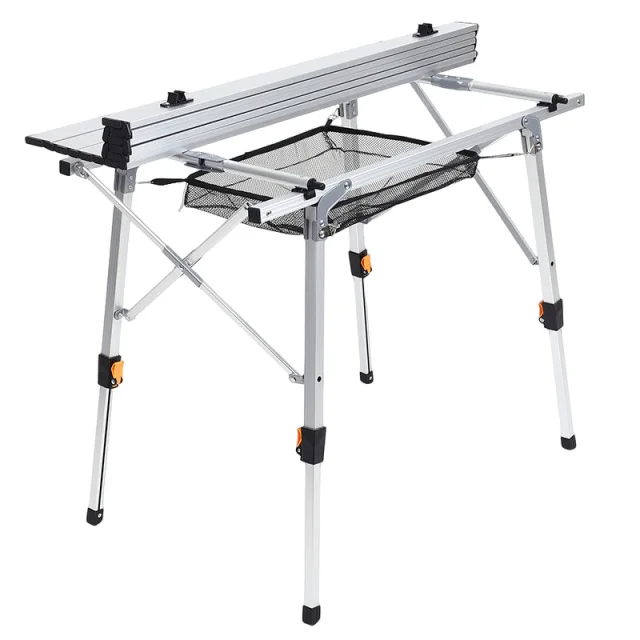 

New Aluminum Alloy Outdoor Camping Folding Picnic Portable Egg Roll Table Desktop Leisure Outdoor Furniture