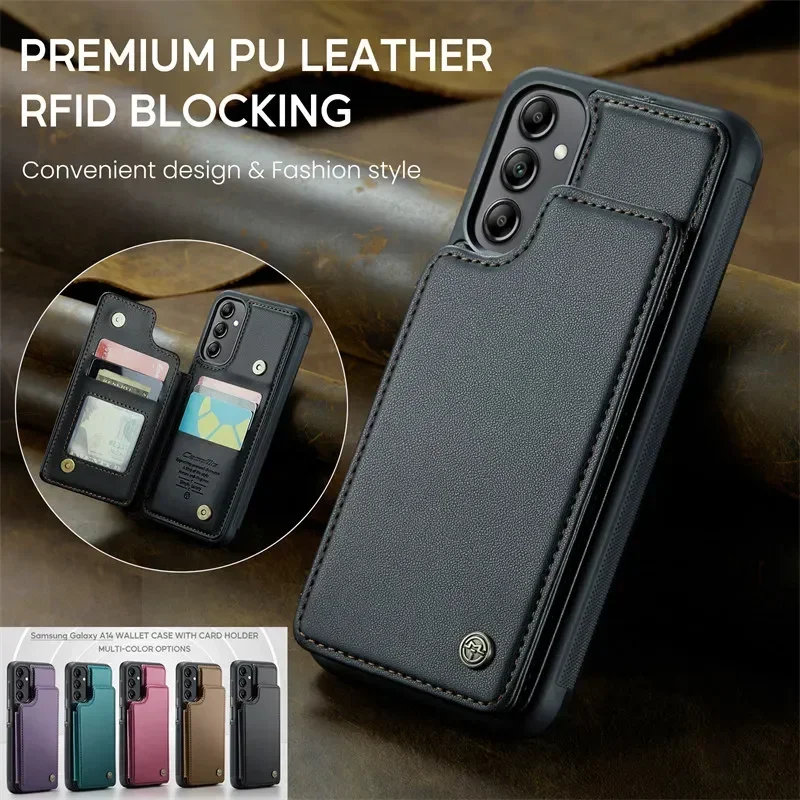 مراجعة ونصائح لحالة الهاتف CaseMe Wallet Card Flip Leather Phone Case لـ Samsung Galaxy A15 A16 A36 A56 A17 S25 Edge S24 FE S23 Plus S22 Ultra S21 Cover