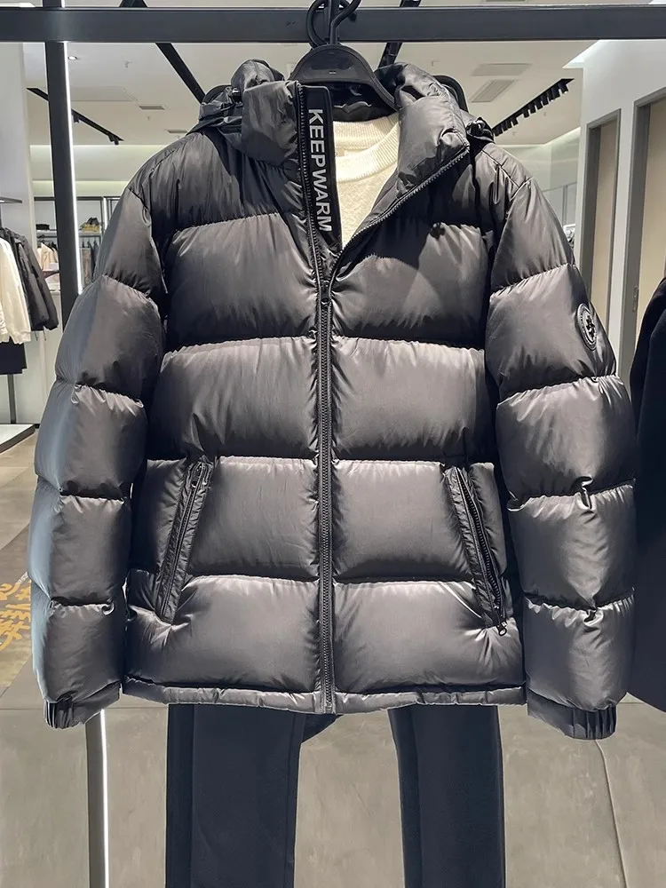 

Мужская зимняя куртка-пуховик 2023 года, новая модель, с капюшоном, утепленная, короткая, молодежная, модная, высококачественная, брендовая, Bird Poer