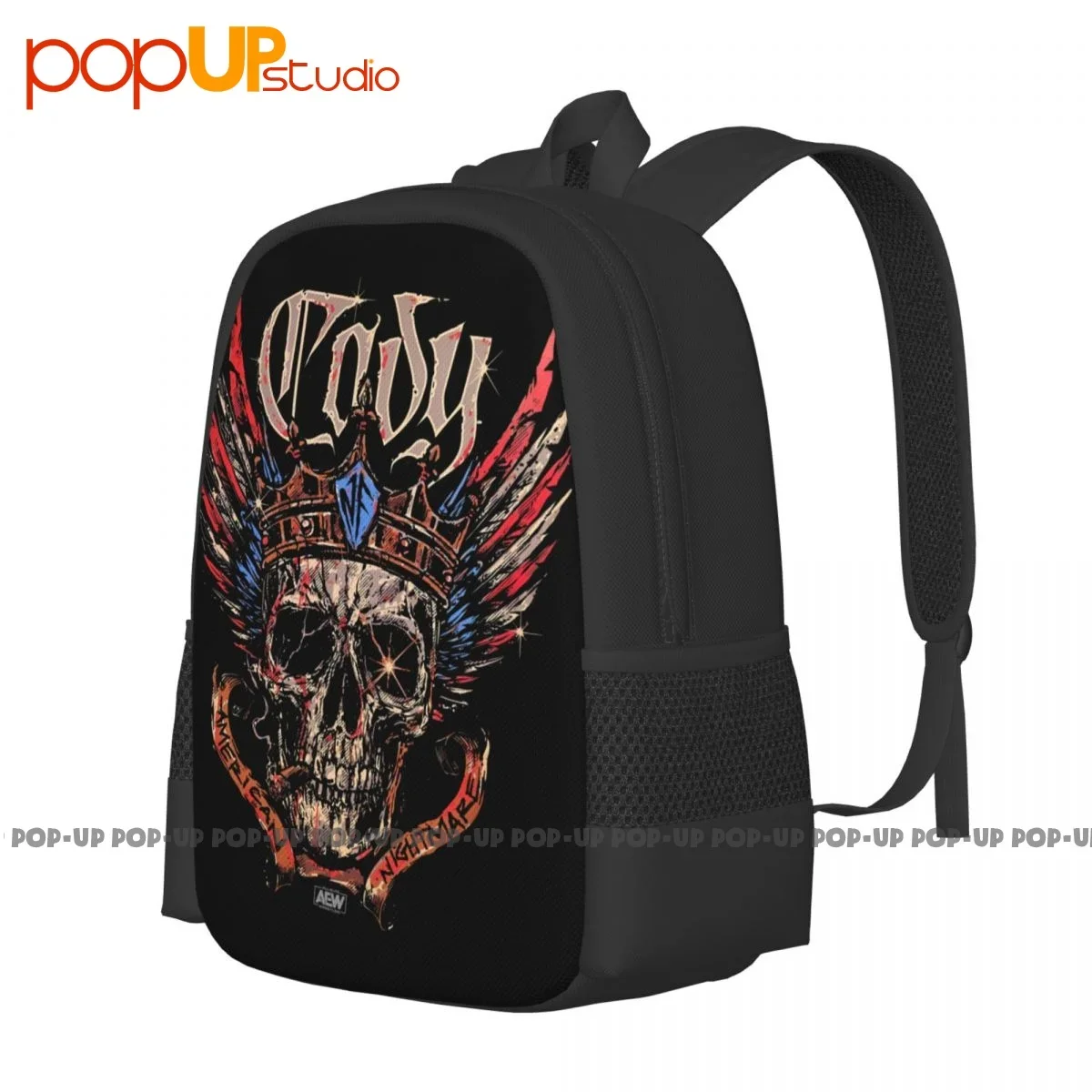 Mochila de gran capacidad con estampado de calavera de pesadilla americana para P-52, bolsa de gimnasio, Aew Wrestling, Chie Rhodes