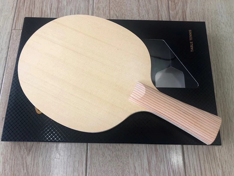Stuor BLUE Carbon Hinoki Table Tennis Blade Hinoki Wood Ping Pong Racket 7 Layers With Fiber Carbon Fast Attack FL ST CS