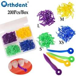 200Pcs/Box Disposable Dental Wedges Tooth Gap Wedge with End Circular Holes Plastic Dentist Oral Care Accessories 4Sizes