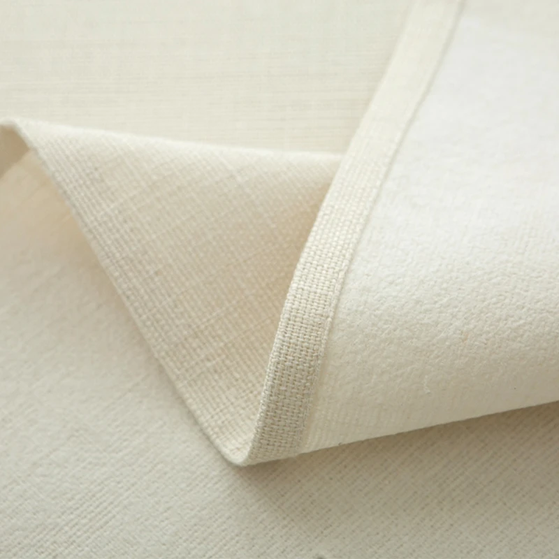 Solid Color Fabric Tablecloth Made of Cotton Linen Thickened Plain Color Simple Dining Table Cloth Modern Rectangular Table