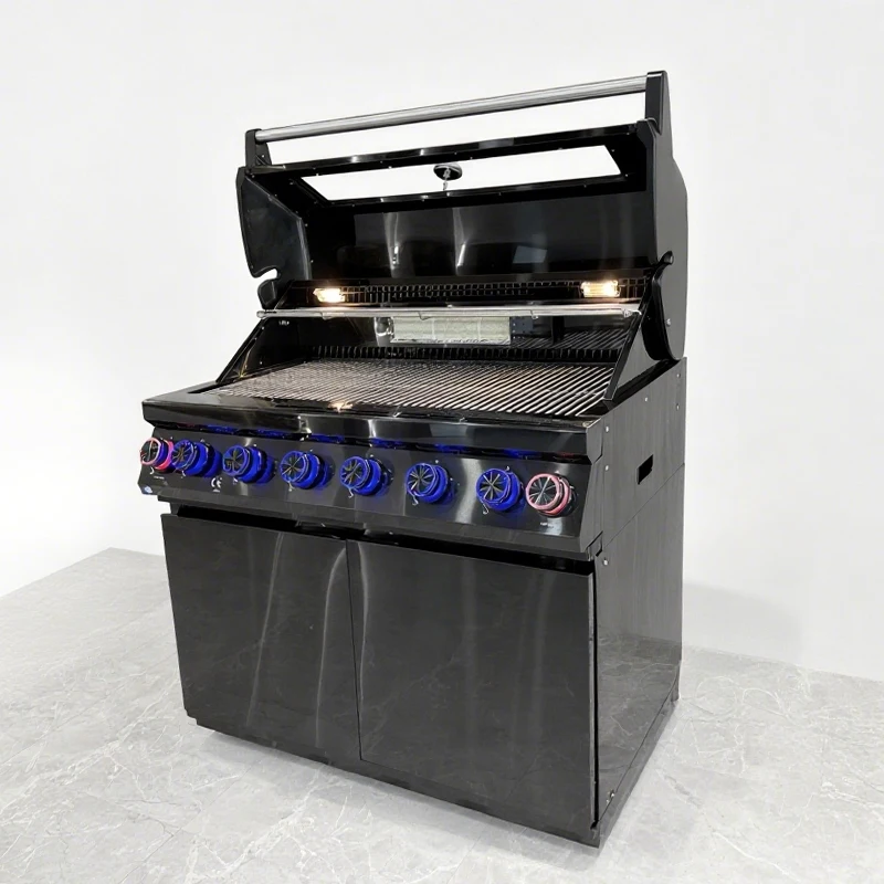 

【Popular】Outdoor Built In Stainless Steel Portable Folding BBQ Propane LPG Commercial Barbecue Grill For Outdoor Kitchen