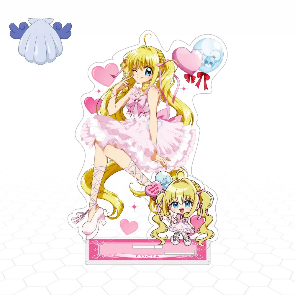 Anime Pichi Pichi Pitch PPP 15cm Acrylic Stand Double Insert Nanami Luchia Chibi Combo Table Decor Gift Keychain