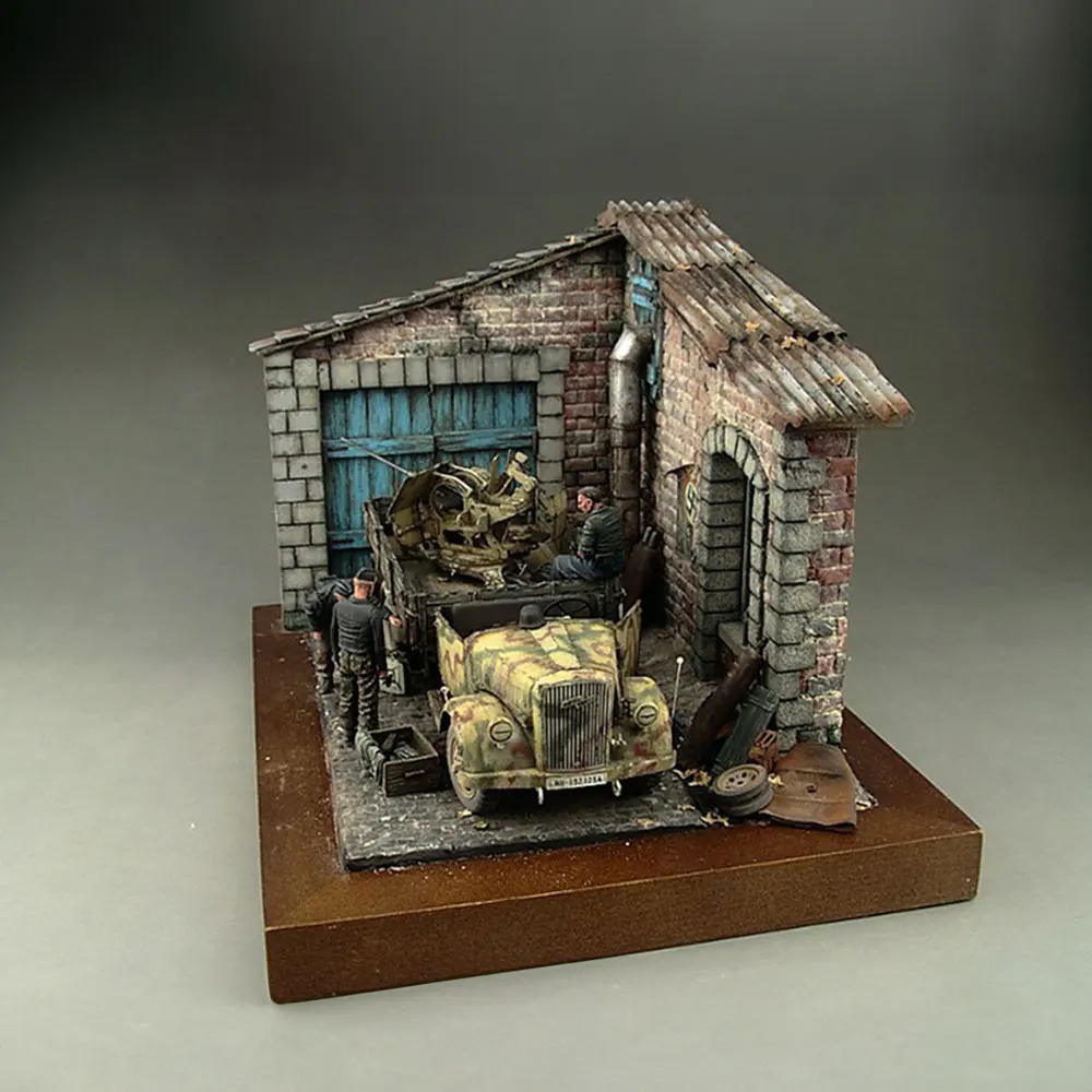 1:35 Scale หลังคาโลหะสําหรับอาคารฉากแผ่นหลังคาปูกระเบื้อง Miniatures กระดานลูกฟูกรุ่น DIY House ตกแต่ง