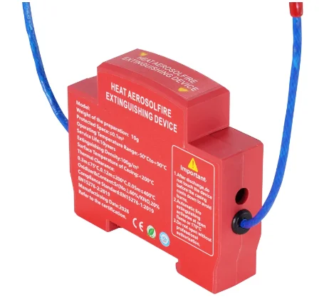 Automated Rail-Mounted Plastic Aerosol Fire Suppressors Rapid Response for Electrical Cabinets (-50C~+90C) 10G