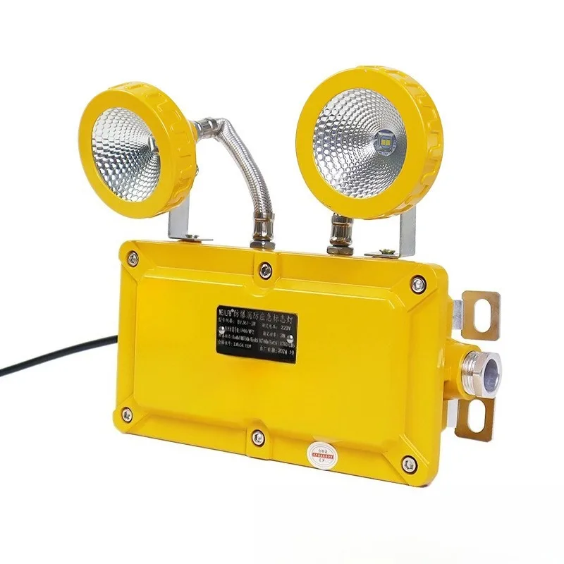 For Safety Exit Evacuation Indicator Emergency Passage Yellow Double Head Light