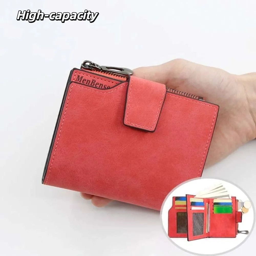 

Korean Style Pocket Purse Wallet Large Capacity PU Leather Cash Purse Bag Multifunction Card Holder Short Wallets Outdoor