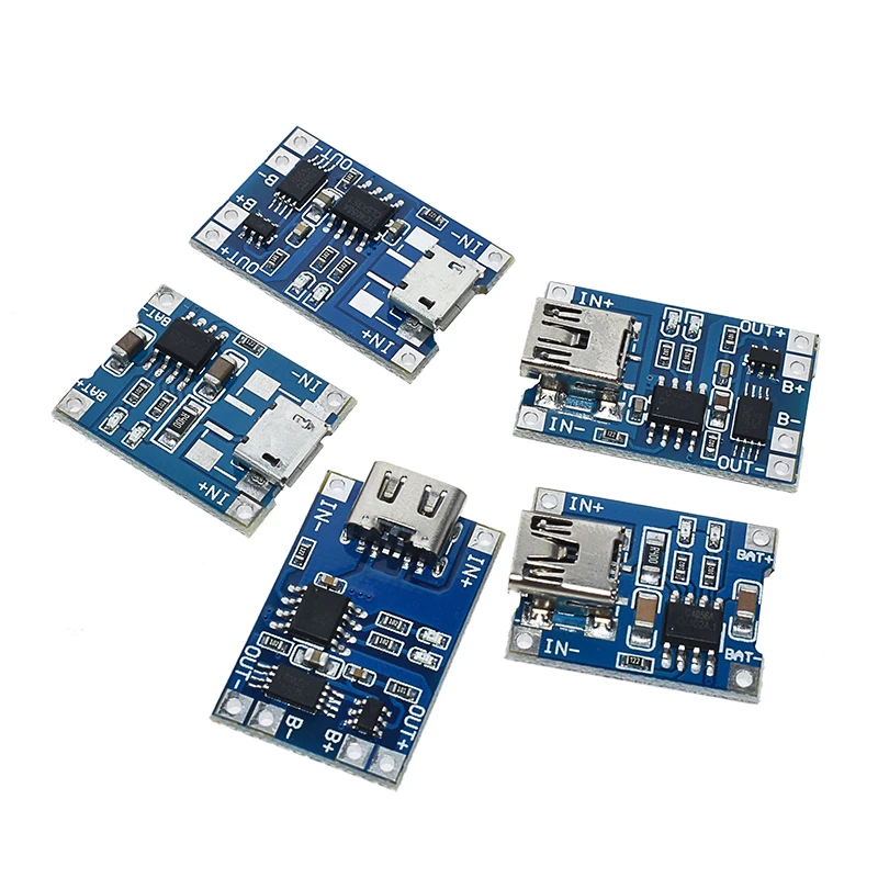 Placa de módulo de carga TP4056 18650 1A batería de litio y protección integrada protección contra sobrecorriente interfaz MICRO/MINI