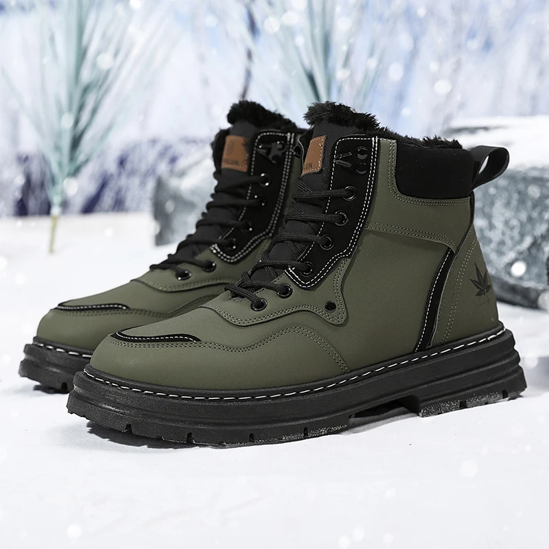 Herren-Schneestiefel, Geeignet für Winterkleidung, Herrenschuhe, Wadenhoch, Komfortables Innenfutter, Stilvolles Obermaterial, Hervorragende Wärme und Tragekomfort – Detail 2