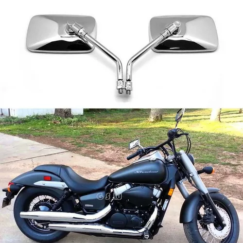 Espejo retrovisor cuadrado modificado para manillar de motocicleta, piezas para Honda Shadow VT VT1100 VT750 VT600 VF750 Magna 750 ATV