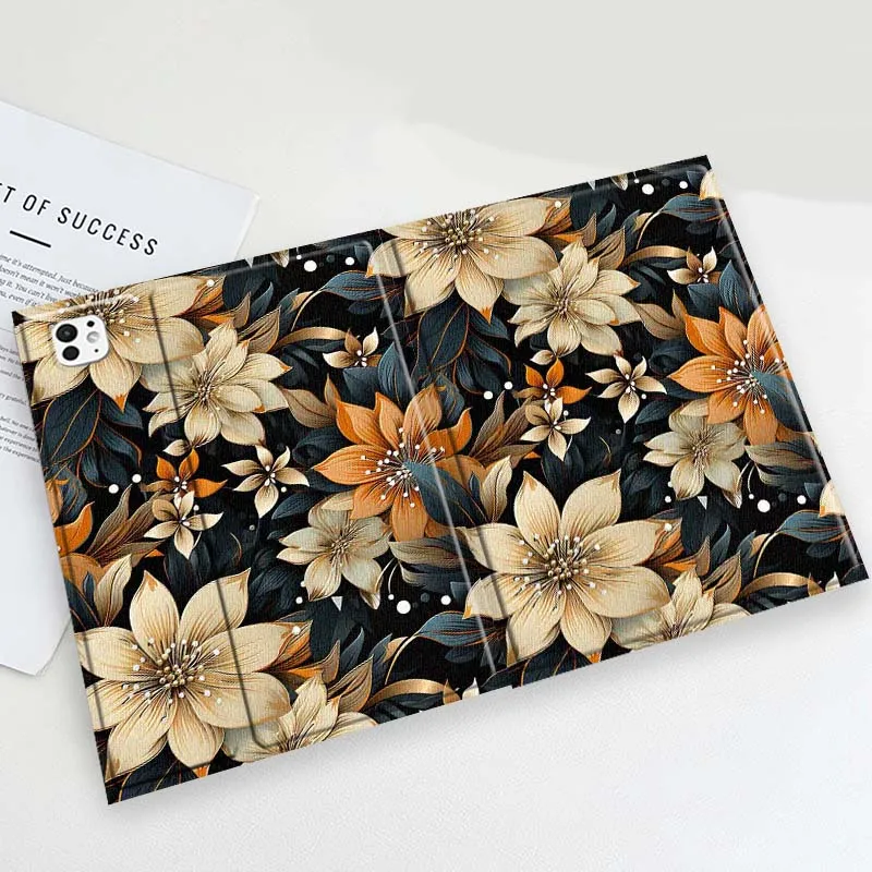 Peony Floral Cover For iPad Pro Mini Air 1 2 3 4 5 6 7 10 11 th 8 9 gen 11 M4 M5 Foldable Tablet Case