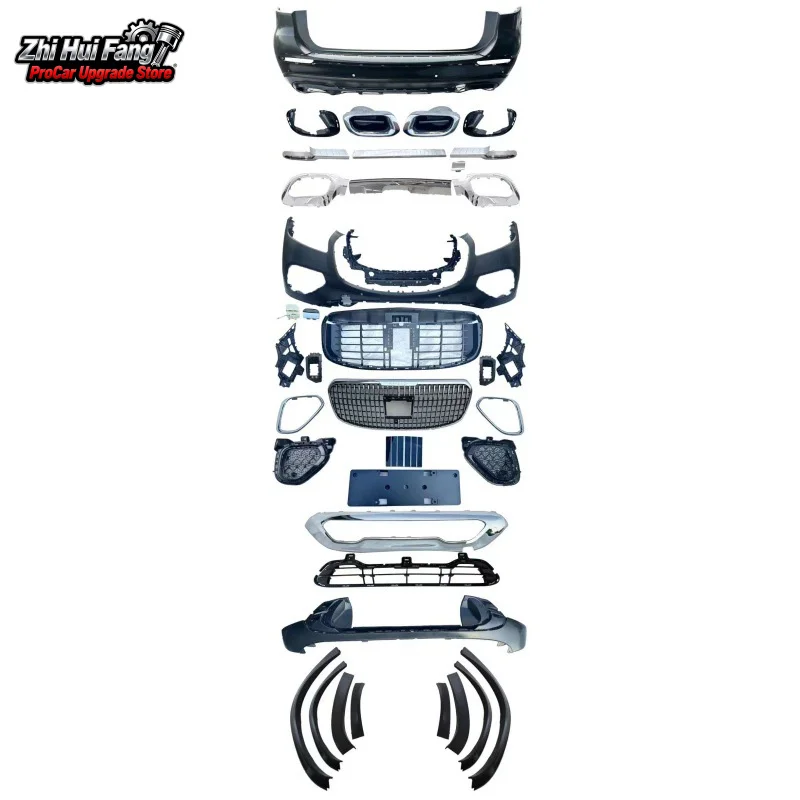 

Подходит для бампера Mercedes-Benz GLS 2024, выхлопная труба X167 Surround Maybach