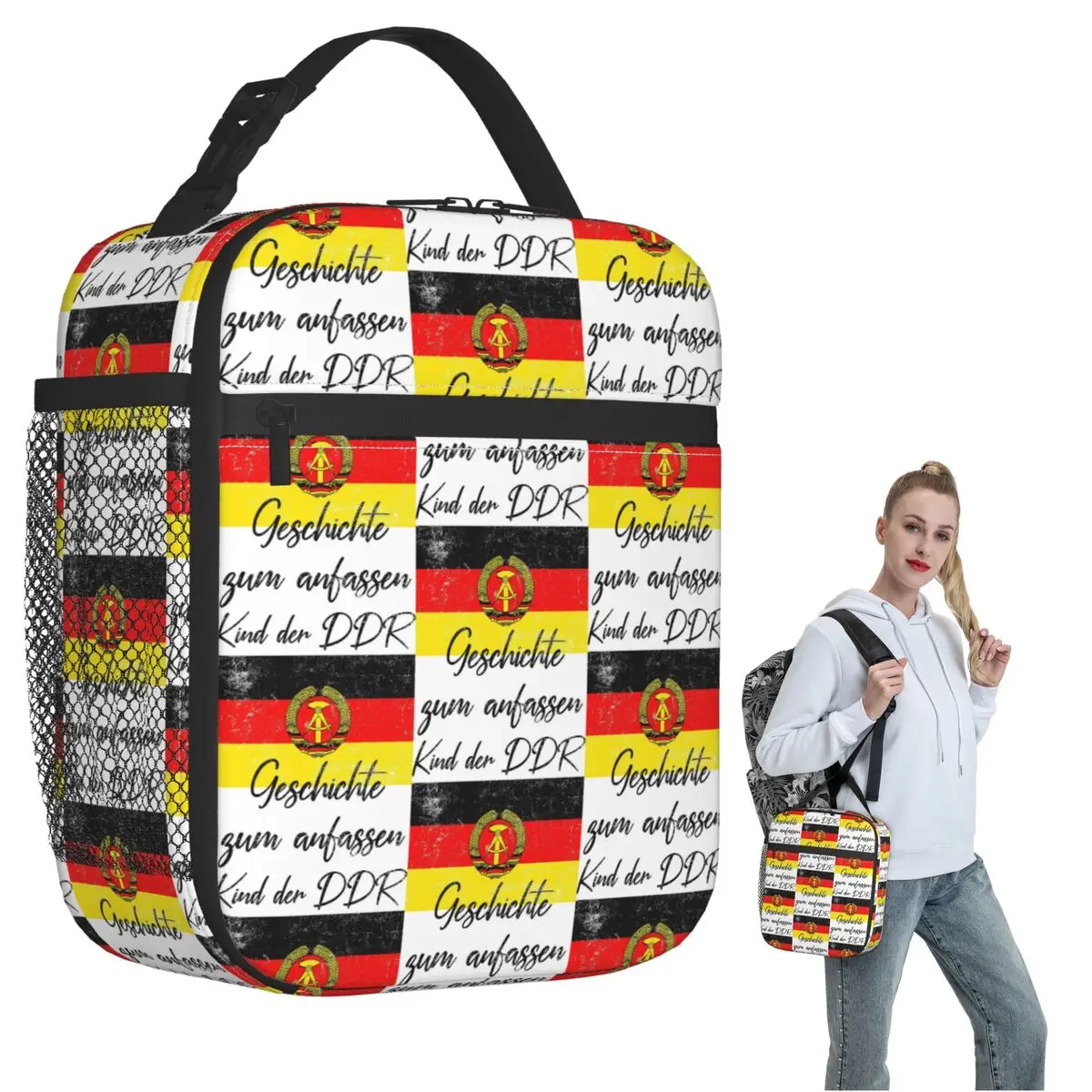 

Child Of The GDR Wallfall November 9, 1989 Insulated Lunch Bag for Women Children Leakproof Food Boxes Thermal Lunch Box Tote