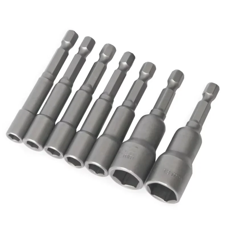 Magnetic Extended Deep Impact Socket Set, Long Type Drill Socket, Electric Screwdriver Magnetic Bit, Hand Drill Socket Adapter
