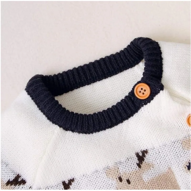 سترة عيد الميلاد للأطفال الصغار ملابس الرنة بأكمام طويلة ملابس حمراء بيبي روبا بيبي نينا بذلة جديدة