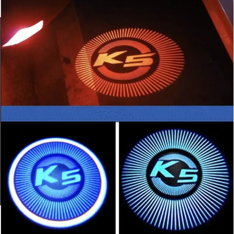 2pcs LED Door Logo Light Laser Shadow Projector Light Car Door Welcome Lights For KIA K5 OPTIMA Car Accessories