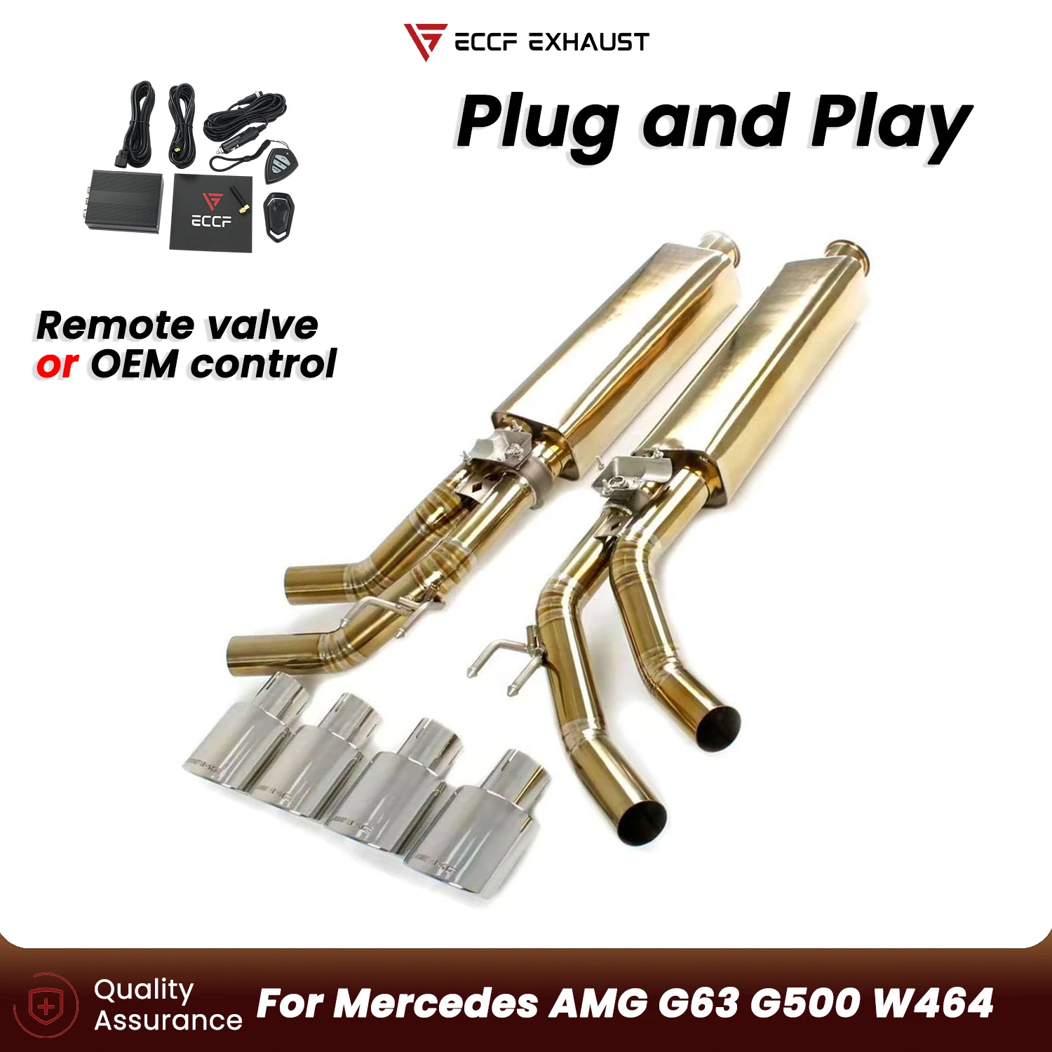 

Sporty Aggressive Sound Titanium Catback exhaust system For Mercedes AMG G63 G500 W464 Plug and Play Performance Upgrade