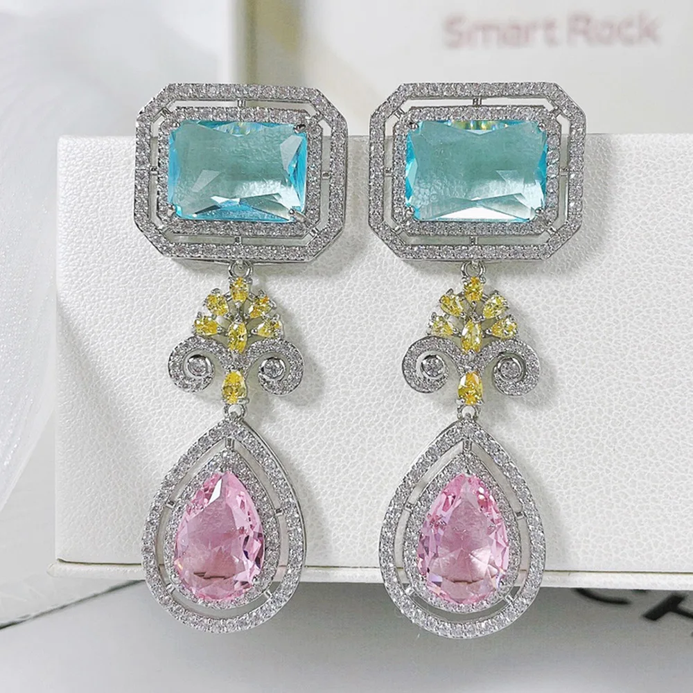 

Missvikki Clear CZ Romantic Earrings New Trendy Noble For Women Wedding Party Dubai Bridal Jewelry boucle d'oreille femme 2025