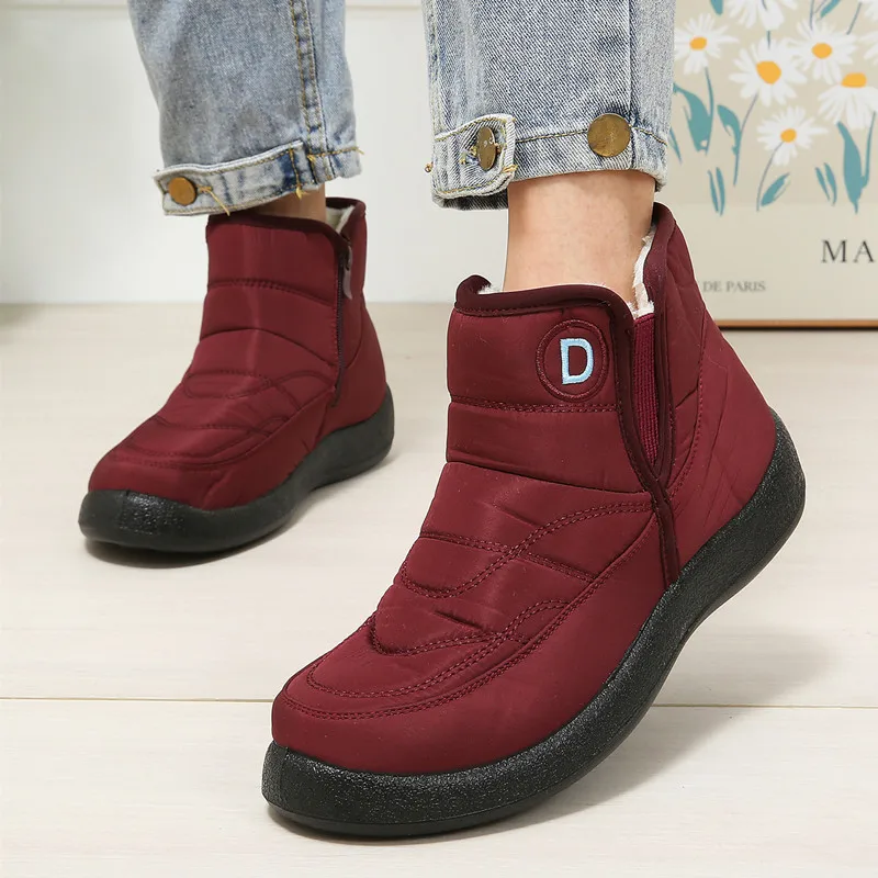 

Winter New Plush Snow Boots Women Comfortable Soft Sole Non-slip Botines Para Mujeres 36-45 Large Size Thick Bottom Modern Boot