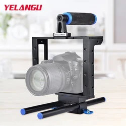 YELANGU Universal Camera Cage Rig Kit for Sony/Canon/Panasonic/Fujifilm DSLR Mirrorless Camera with Grip Handle C1