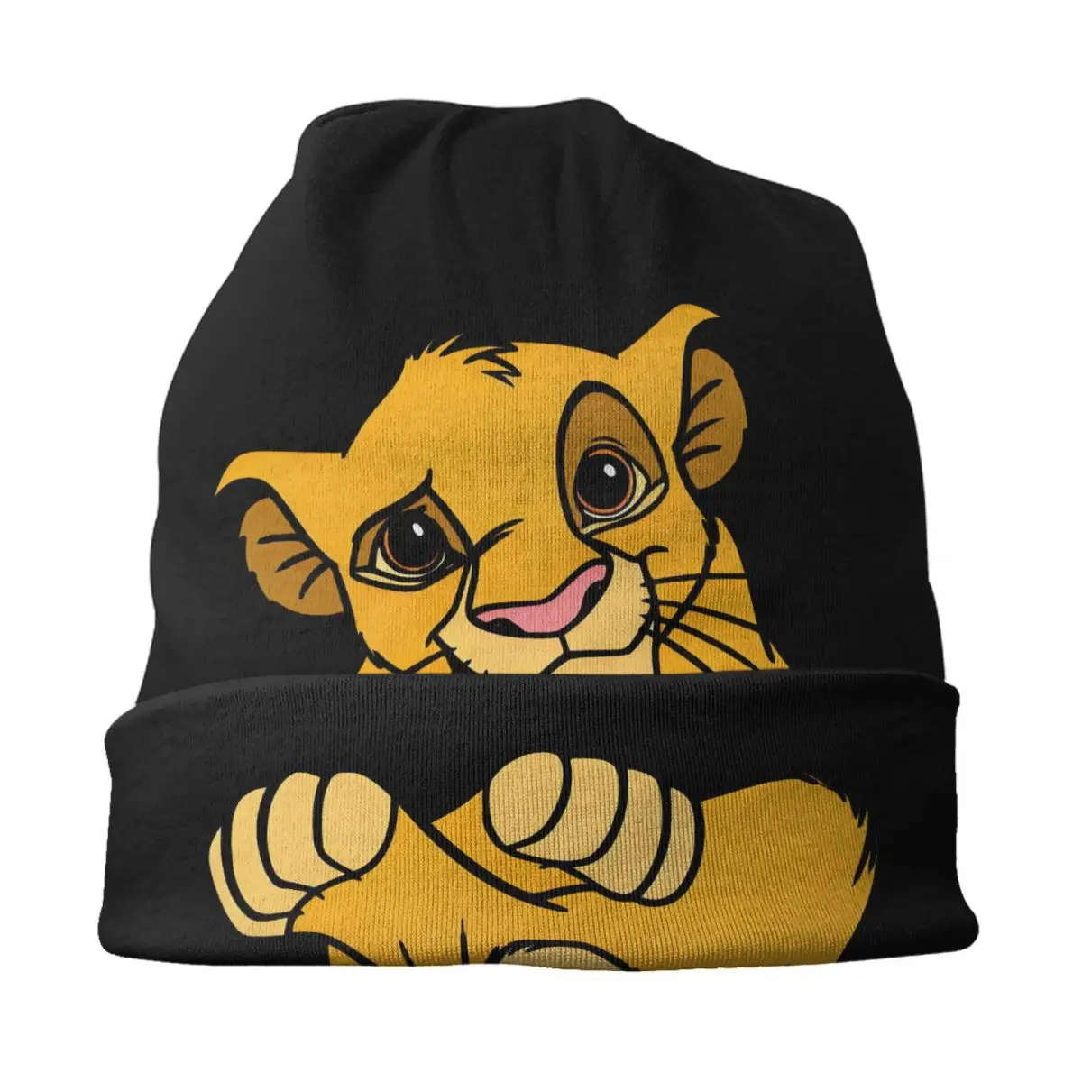 مخصص الأسد الملك Skullies Beanies قبعات الرجال النساء للجنسين في الهواء الطلق شتاء دافئ متماسكة قبعة الكبار الرسوم بونيه القبعات
