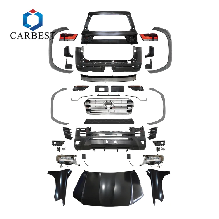 

BR Car Body Parts Upgrade Car Bumper PP Material LC200 Body Kit For Land Cruiser 2008-2015 To LC300 2022