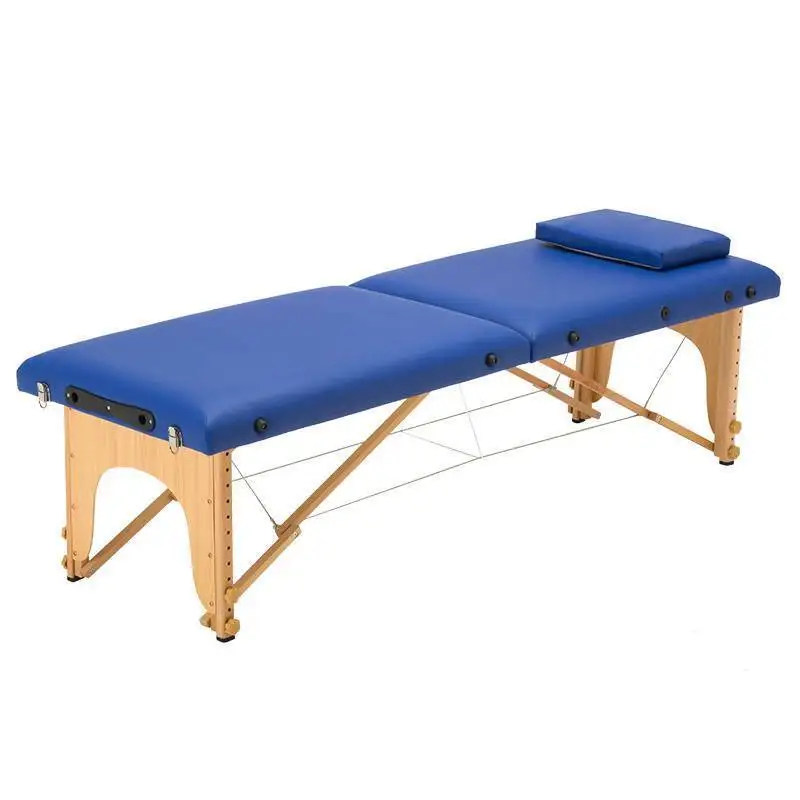 

Beauty Lash Tattoo Massage Bed Folding Portable Wooden Massage Table Physiotherapy Adjust Lettino Estetista Salon Furniture KMMT