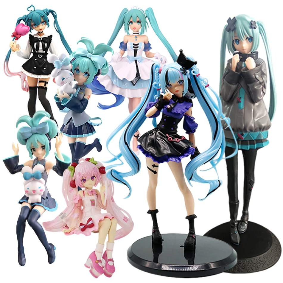 Neue Anime Sexy Girl Hatsune Miku Anime-Figur Mode Subkultur Teto Actionfigur Weihnachtsgeschenk PVC Sammlermodell Puppe Spielzeug