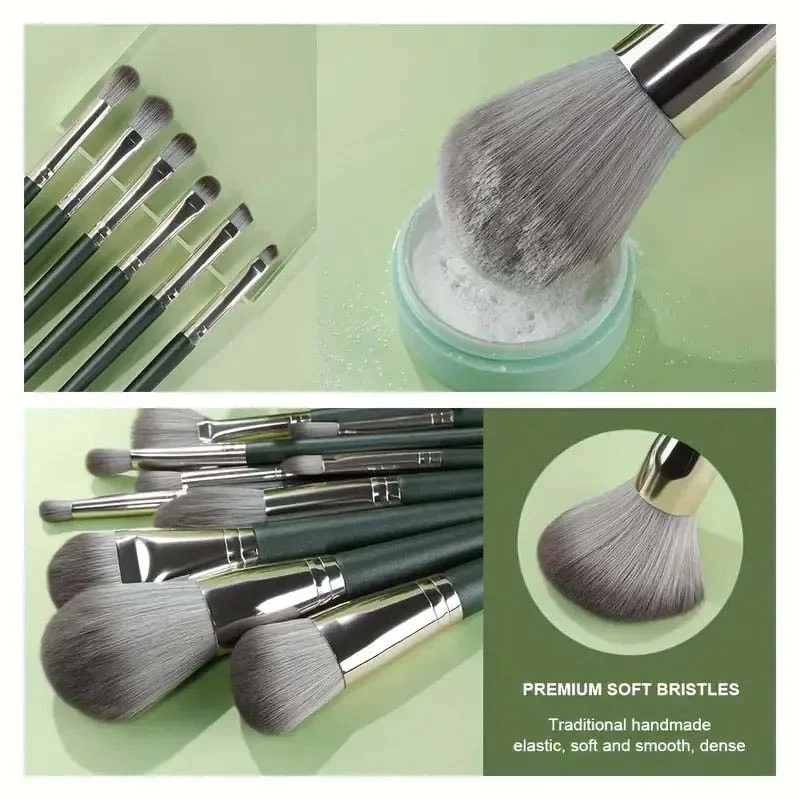 14Pcs Makeup Brushes Soft Fluffy Cosmetic Powder Eye Shadow Foundation Blush Blending Beauty Make Up Brush With Powder Puff