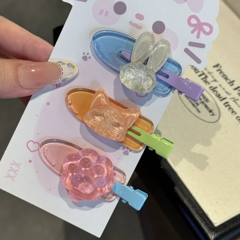 

Заколка для волос Disney Nick, боковая челка, фиксированная заколка для волос, аксессуар для укладки волос, инструмент для макияжа, милая кошачья лапа, зажим в виде утконоса, подарок для девушки